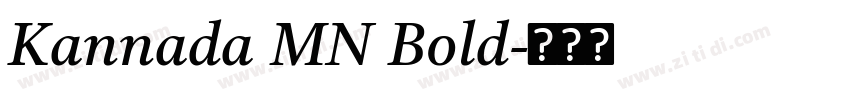Kannada MN Bold字体转换 Kannada MN Bold字体转换